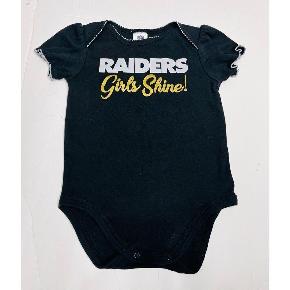 Team Apparel Raiders Bodysuit Girls Sz 6-12 Months